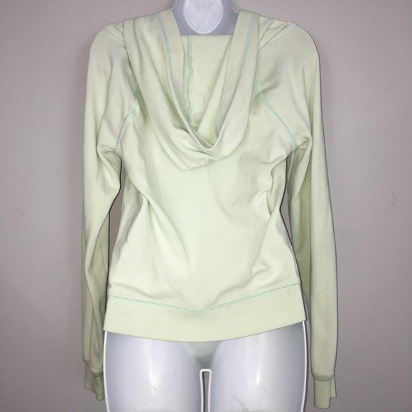 PINK Victorias Secret Womens S Mint Green Gray Zip Up Long Sleeve Hoodie READ - Picture 3 of 10